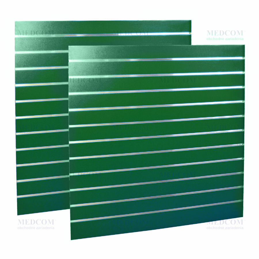 Drážkové panely ekonomické upravený s inzertami   - Drážkový panel ekonomický, upravený s inzertami, zelený Š120xV240cm